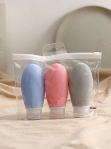 3 cái/bộ Hộp đựng kem dưỡng da silicon di động, Chai dưỡng da tối giản dành cho ngoài trời - Nhiều màu - Xem 5