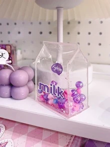 1roll Solid Color Double-Sided Adhesive Tape, Simple Multi-Purpose Double Sided Mounting Tape For Office, School Student, Back To School Supplies - Clear - View 5