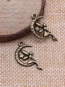 10 chiếc mặt dây chuyền DIY trang trí mặt trăng & cổ tích - Bạc - Xem 7