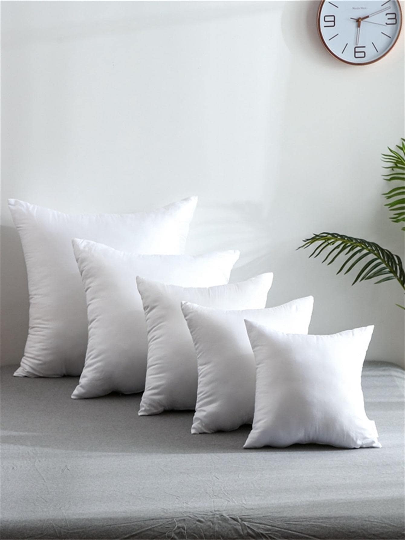 1入組素色方形靠枕類 - 白色 - 查看 1