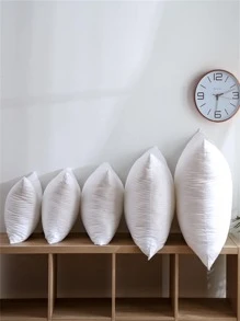 1 pieza Cojín decorativo liso color cuadrado - Blanco - Ver 2