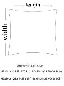 1 pieza Cojín decorativo liso color cuadrado - Blanco - Ver 4