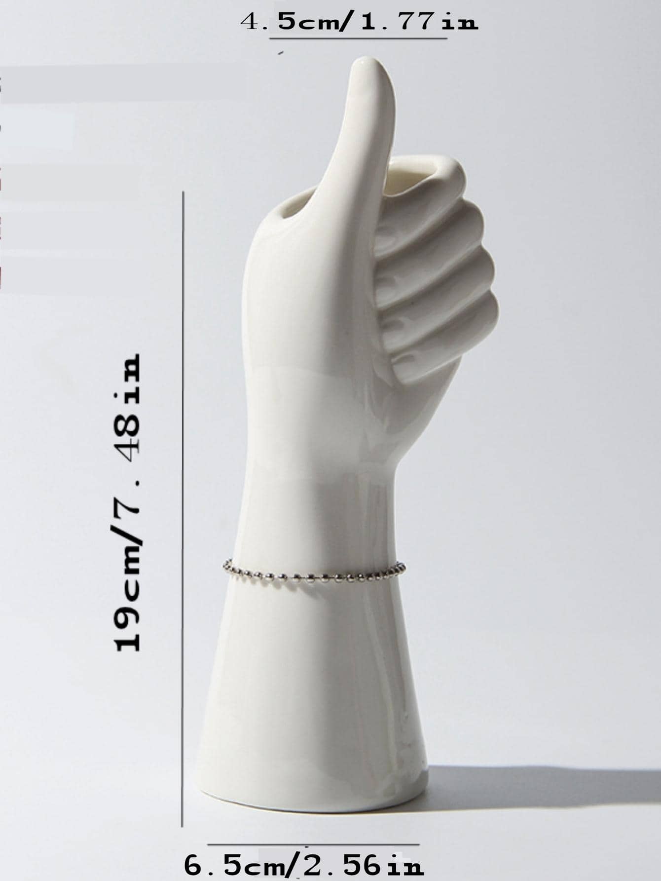 אגרטל פורצלן 1 יחידה, אגרטל עיצוב יד מודרני לבית - לבן - ראה 6