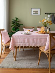 1 Khăn Trải Bàn Thiết Kế Hình Học, Tua Rua Hiện Đại Trang Trí Vải Trang Trí Bàn Cho Bàn Ăn - Nhiều màu - Xem 4