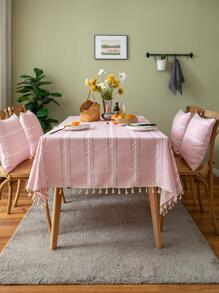 1 Khăn Trải Bàn Thiết Kế Hình Học, Tua Rua Hiện Đại Trang Trí Vải Trang Trí Bàn Cho Bàn Ăn - Nhiều màu - Xem 3