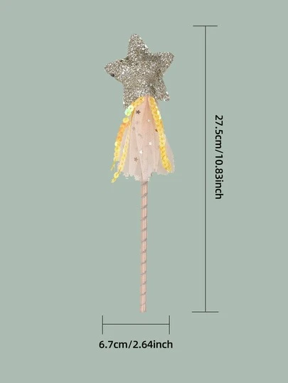 1入組星形設計亮片裝飾派對照片道具