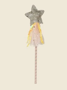 1pc Star Design Sequin Decor Party Photo Prop - Yellow - View 2