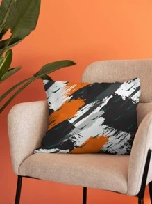 1入組圖形圖案靠墊套不附帶内芯現代絨布裝飾抱枕套 - 彩色 - 查看 3