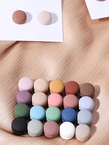 1pc Women Solid Casual Scarf Magnet For Daily Life - Grey - View 2