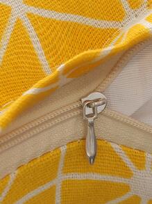 1 Hình Học In Đệm Không Chất Độn, Vải Lanh Hiện Đại Trang Trí Ném Gối Cho Gia Đình - Màu vàng - Xem 3