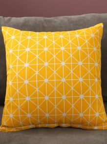 1 Hình Học In Đệm Không Chất Độn, Vải Lanh Hiện Đại Trang Trí Ném Gối Cho Gia Đình - Màu vàng - Xem 1