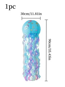 1入組水母紙燈籠主題派對裝飾生日室內室外水下派對婚禮裝飾婚禮用品夏季裝飾夏季用品派對裝飾派對用品 - 藍色 - 查看 4