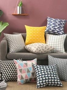 1 vỏ gối in hình chiếc lá không có chất độn - Nhiều màu - Xem 3