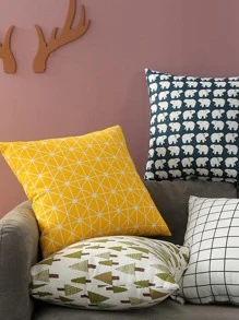 1 vỏ gối in hình chiếc lá không có chất độn - Nhiều màu - Xem 2