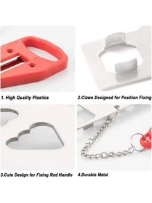 Portable Door Lock Home Security Door Locker Travel Locks for Additional Safety and Privacy Perfect for Traveling Hotel Home Apartment College - 紅色 - 查看 6