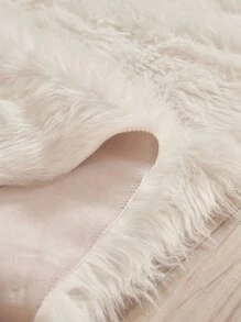 1件装柔软仿毛皮地毯，白色蓬松地毯，适用于客厅、卧室地面，可机洗，可用于椅子、沙发、床边，打造奢华现代家居装饰