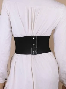 1 cái Thắt lưng Corset ren hoa thời trang cho phụ nữ để trang trí hàng ngày - màu đen - Xem 2