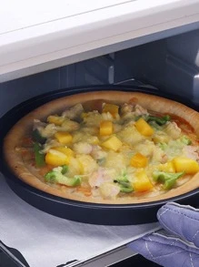 1 pieza Pan de pizza hierro - Negro - Ver 8