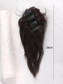 1pc Minimalist Synthetic Hair Extension - Chocolate Brown - View 6