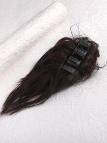 1pc Minimalist Synthetic Hair Extension - Chocolate Brown - View 5