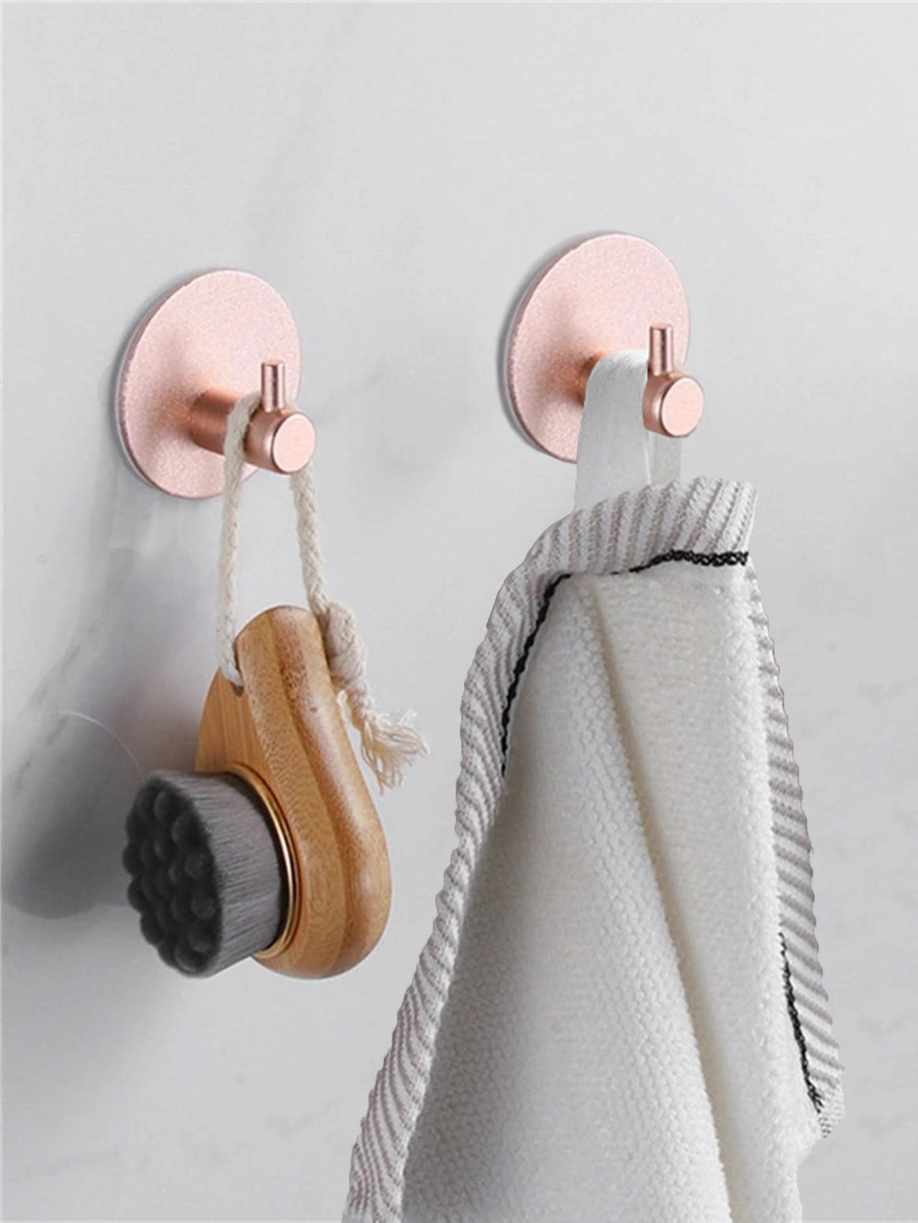 1 móc treo tường hợp kim nhôm, móc treo tường màu tối giản cho gia đình - Hoa hồng vàng - Xem 1