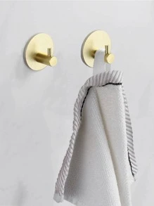 1 móc treo tường hợp kim nhôm, móc treo tường màu tối giản cho gia đình - Vàng - Xem 1