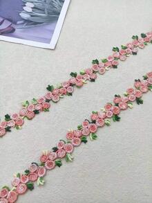 1入組花卉設計DIY縫紉飾邊現代滌綸家用縫紉飾邊