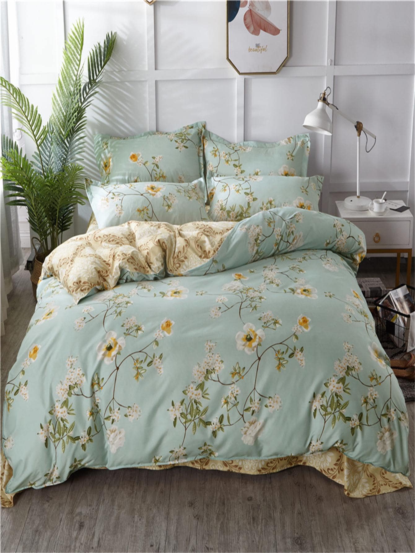 1 In Hoa Túi Đựng Chăn Màn Không Chất Độn, Polyester Hiện Đại Túi Đựng Chăn Màn Cho Gia Đình - Nhiều màu - Xem 1