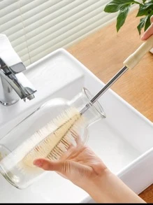 1入組尼龍清潔現代長手柄清潔刷適用於家庭 - 米色 - 查看 2