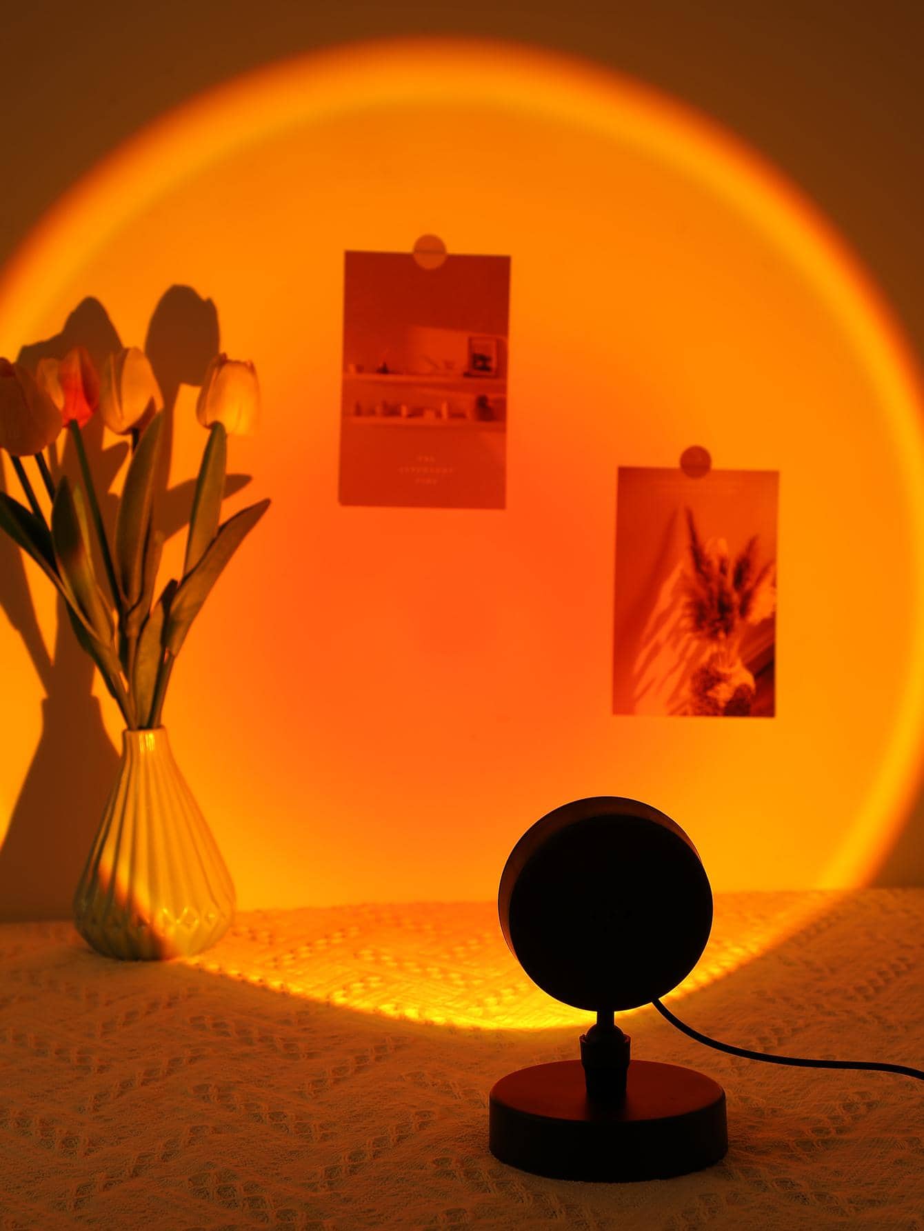 1入組PC投影燈現代日落設計家居燈