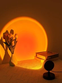 1入組PC投影燈現代日落設計家居燈