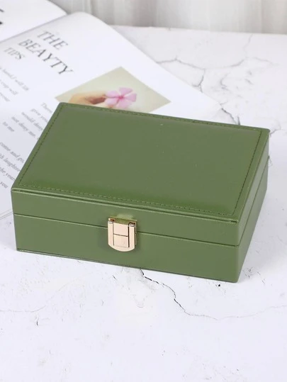 1入組便攜首飾類極簡風格多格首飾收納盒適用於家庭