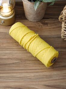 1個自然流蘇線編織純色麻繩（50米/卷,3mm厚）,非常適合蕾絲工藝品。手工麻繩提供自然白色、黑色、白色、粉紅色、淺藍色、淺紫色、姜黃色、綠色、酒紅色和橘色等多種顏色。它可以用於diy工藝、編織、懸掛盆栽、節日派對、婚禮裝飾等方面。 - 黃色 - 查看 3