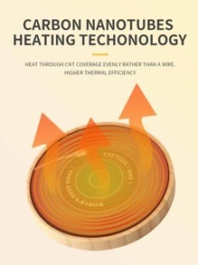 Calentador De Taza De Café, Plato Calentador De Vela Con Apagado Automático De 3 Horas, Calentador De Taza Con 3 Ajustes De Calor Para Escritorio, Calentador De Café Con Base De Madera, Calentador De Taza Eléctrico Con Control De Temperatura Inteligente (redondo) - Negro - Ver 5
