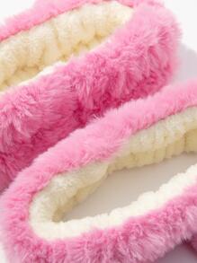 1入組女士卡通耳朵裝飾毛茸茸可愛髮帶 - 粉色 - 查看 3