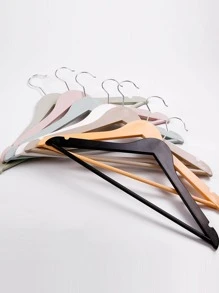 10pcs Non-slip Hanger, White Plastic Simple Clothes Hanger For Home - White - View 2