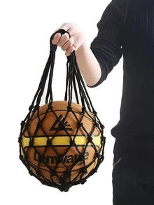 1pc Black Polyester Hollow Out Training Bag - Black - View 3