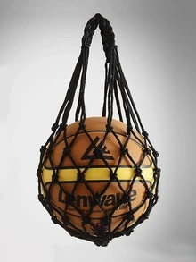 1pc Black Polyester Hollow Out Training Bag - Black - View 5