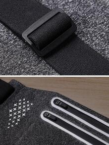 1pc Waterproof Grey Polyamide Reflective Running Waist Pack - Grey - View 3