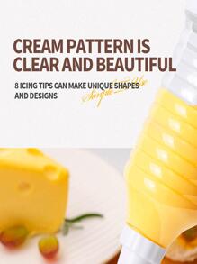 1set Piping Nozzle & Piping Gun - White - View 4