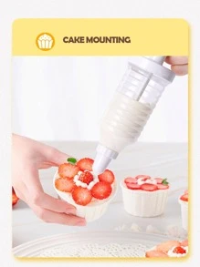 1set Piping Nozzle & Piping Gun - White - View 9