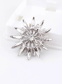 1 Pieza Broche Elegante De Aleación De Zinc Con Decoración De Perlas De Imitación, Diseño De Flor Con Diamantes De Imitación Para Mujeres Y Hombres Para Fiesta - Azul Marino - Ver 6