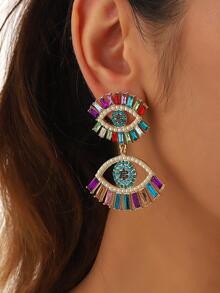 1 Cặp Bông Tai Ngọc Trai Giả Quyến Rũ & Kim Cương Giả Mắt Thả Cho Nữ Dự Tiệc - Nhiều màu - Xem 2