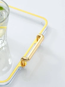 1pc Multi-layer Tray With Handle - Clear - View 3