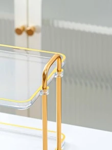 1pc Multi-layer Tray With Handle - Clear - View 4