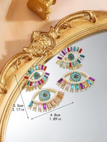 1 Cặp Bông Tai Ngọc Trai Giả Quyến Rũ & Kim Cương Giả Mắt Thả Cho Nữ Dự Tiệc - Nhiều màu - Xem 4