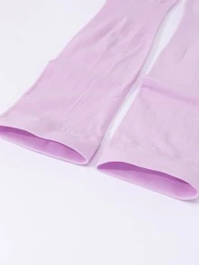 1 par de manguitos de protección solar para ciclismo, protectores solares anti-UV con gráficos de letras, de poliéster - Morado - Ver 3