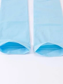 Sun Protective Anti UV 1pair Letter Graphic Ice Silk Sun Protection Cycling Sports Arm Sleeves - Blue - View 3