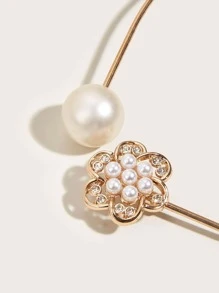 1 Hoa Trang Trí Màn Giữ Lại Tối Giản Hợp Kim Kẽm Thiết Kế Rỗng Ra Màn Khóa Cho Gia Đình - Vàng - Xem 3