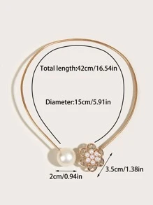 1 Hoa Trang Trí Màn Giữ Lại Tối Giản Hợp Kim Kẽm Thiết Kế Rỗng Ra Màn Khóa Cho Gia Đình - Vàng - Xem 4